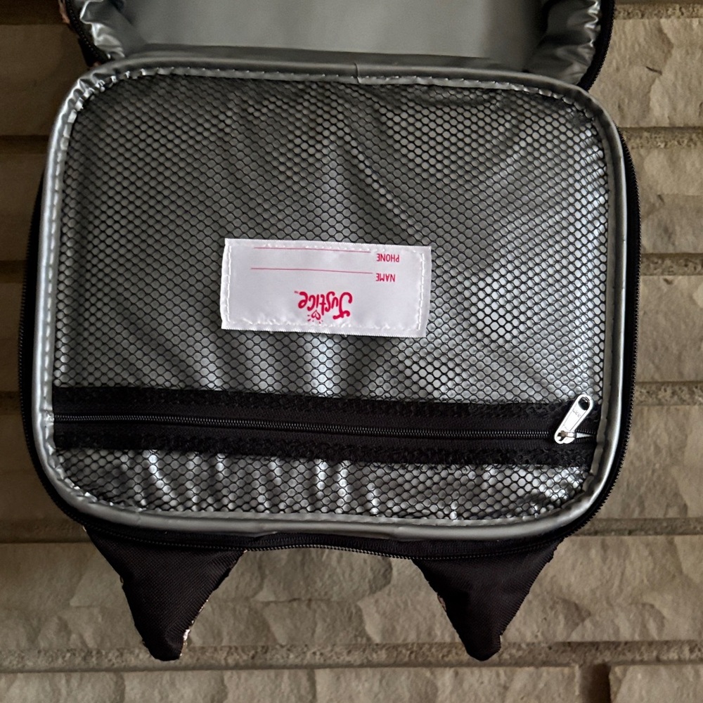 Leopard Print Kids Backpack with Initial K - Picture 12 of 14